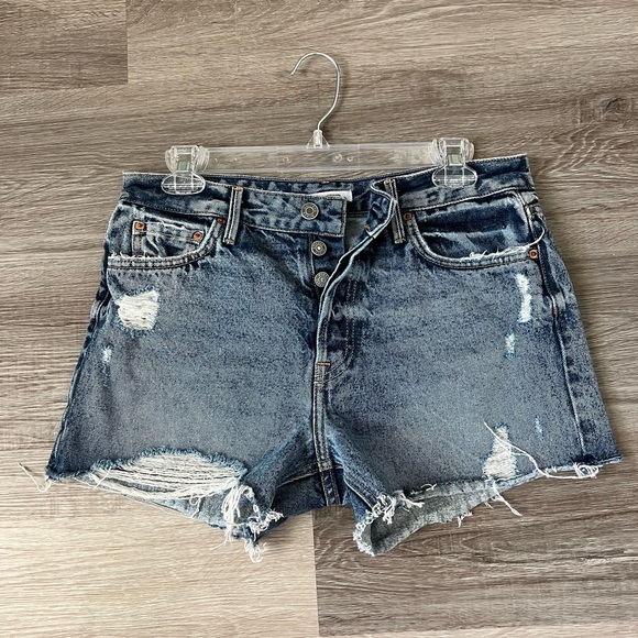 GRLFRND Helena button fly distressed shorts 26 girlfriend - Picture 4 of 11